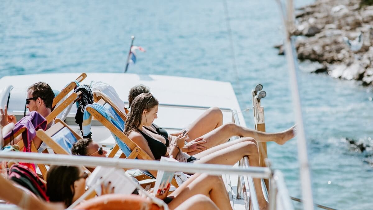 Cliffs of Dugi Otok view from boat